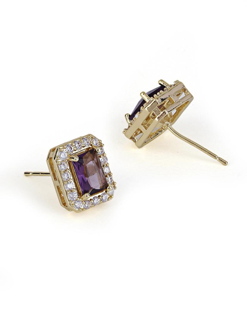women stone studded stud earring - 21750798 - Standard Image - 2