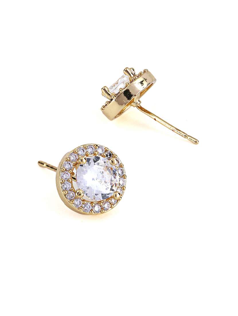 women stone studded stud earring - 21750803 -  Standard Image - 2