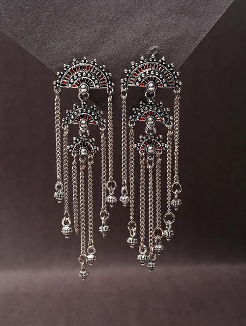 women oxidized drop earrings - 21750811 -  Standard Image - 0