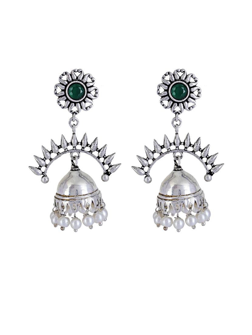 women oxidized jhumka earrings - 21750812 - Standard Image - 2