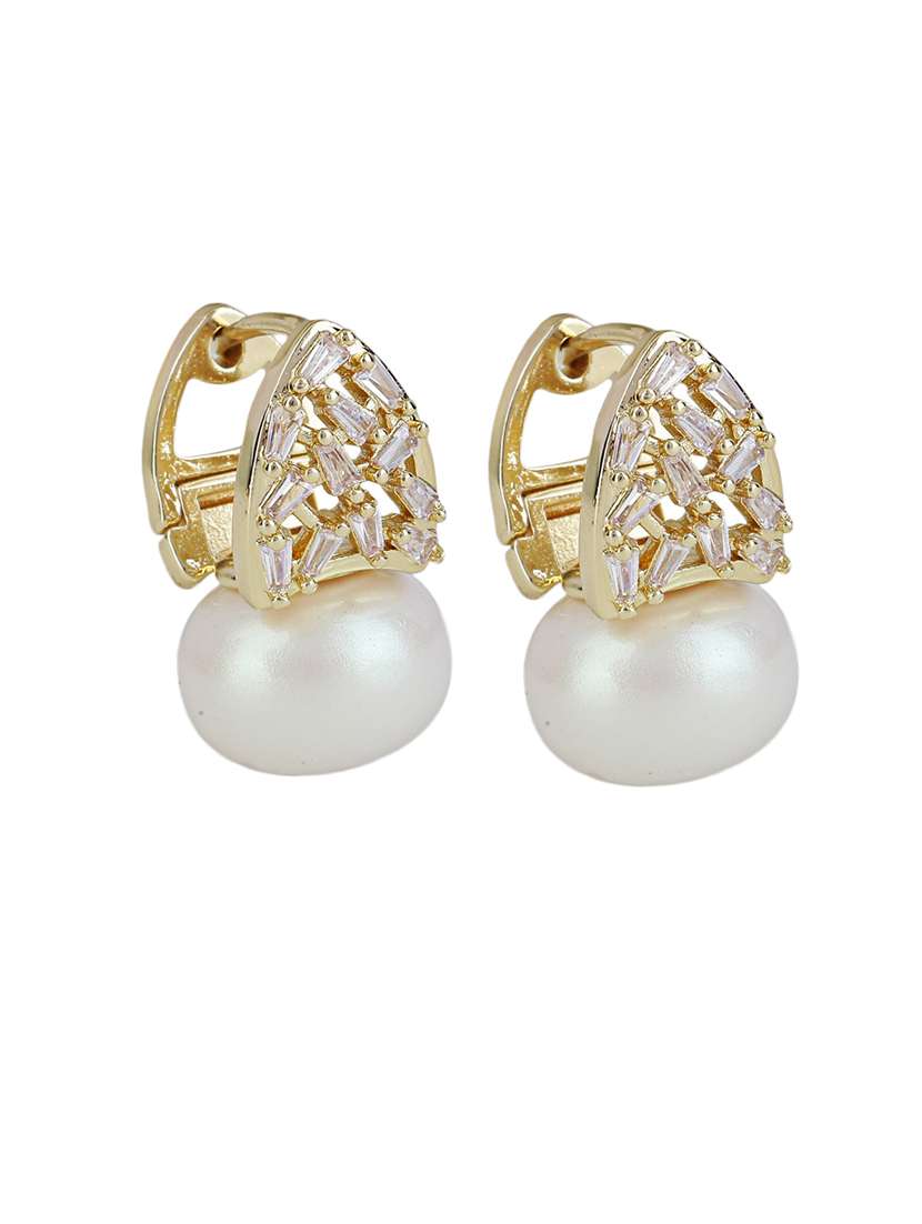 women stone studded drop earrings - 21750820 -  Standard Image - 2