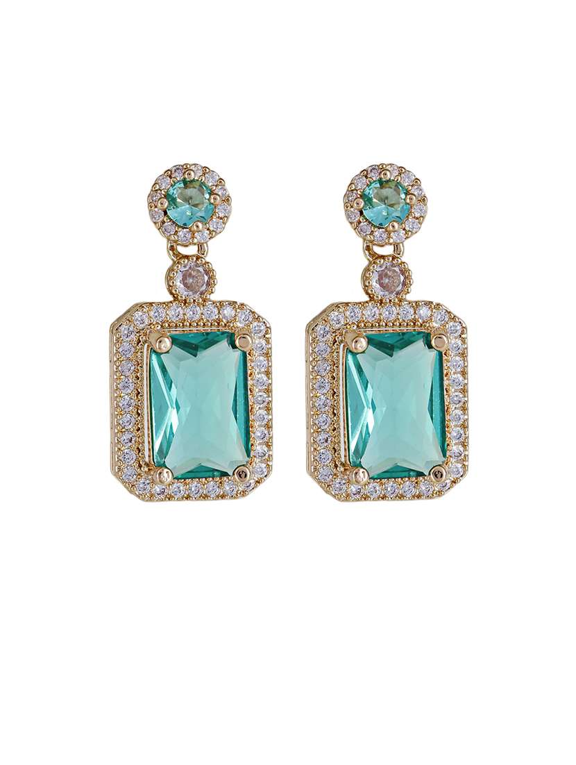 women stone studded drop earrings - 21750831 -  Standard Image - 2
