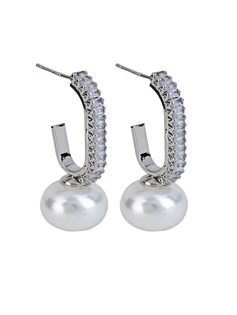 women stone studded drop earrings - 21750833 -  Standard Image - 2
