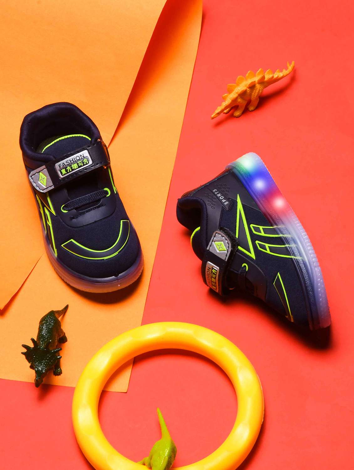 boys velcro led light-up sneaker