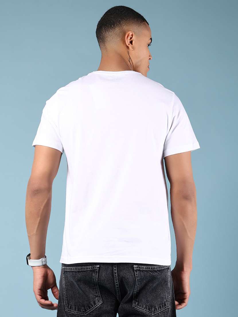 men front print round neck regular fit t-shirt - 21753370 -  Standard Image - 2