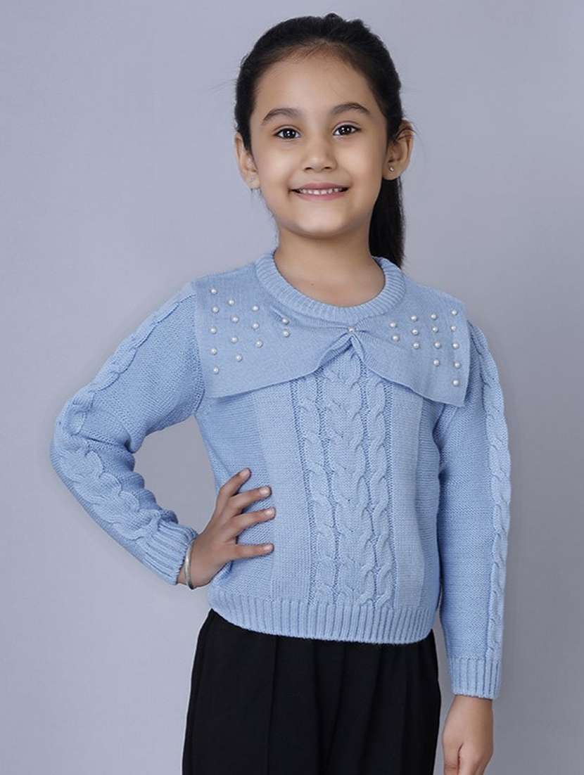 girls self designed long sleeves sweater - 21761914 -  Zoom Image - 0