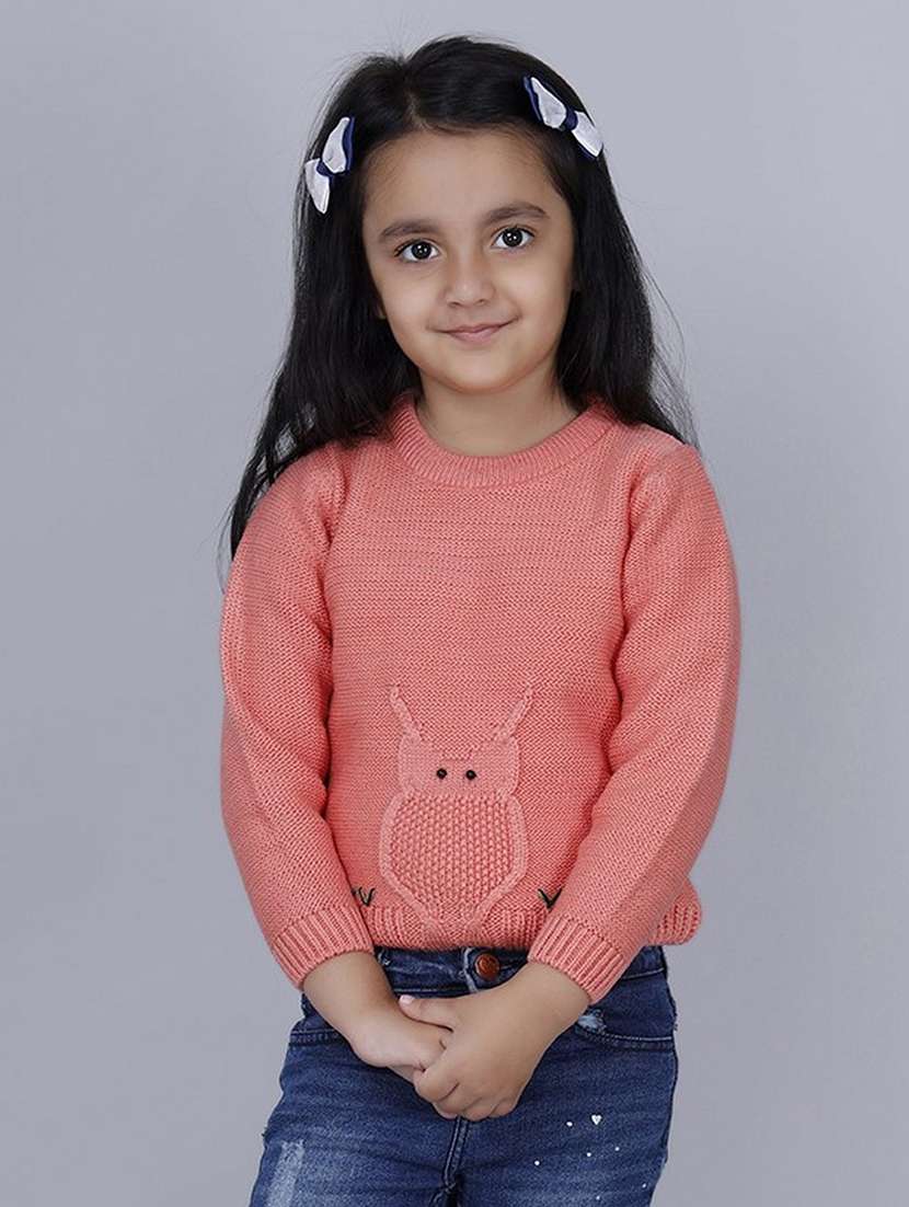 girls self designed long sleeves sweater - 21761923 - Zoom Image - 0