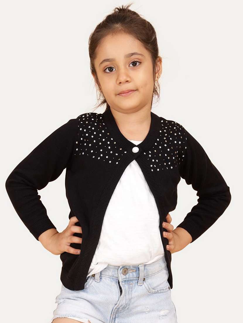 girls embellished long sleeves sweater