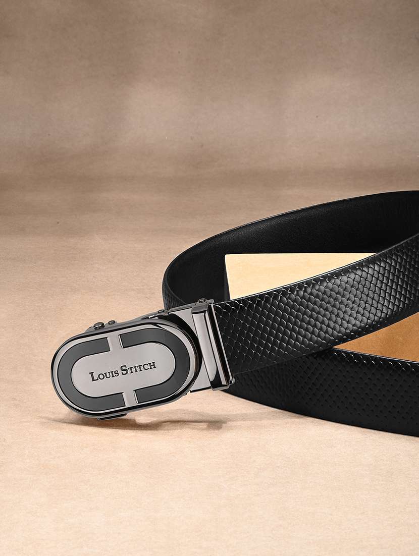 men black leather belt