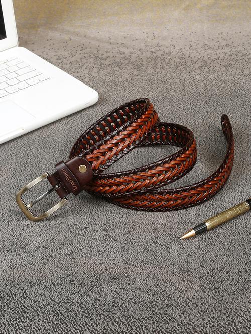 men textured pin buckle belt - 21761996 - Standard Image - 0