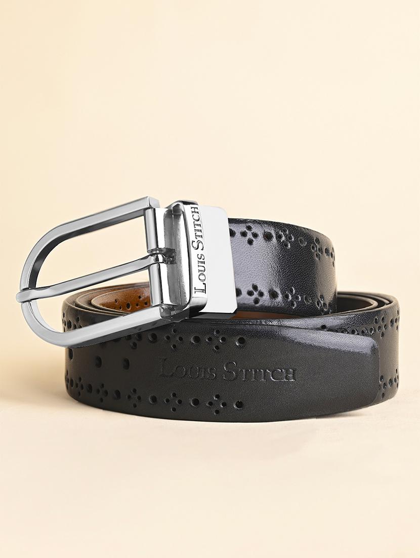 men pin buckle reversible leather belt - 21762005 - Zoom Image - 0