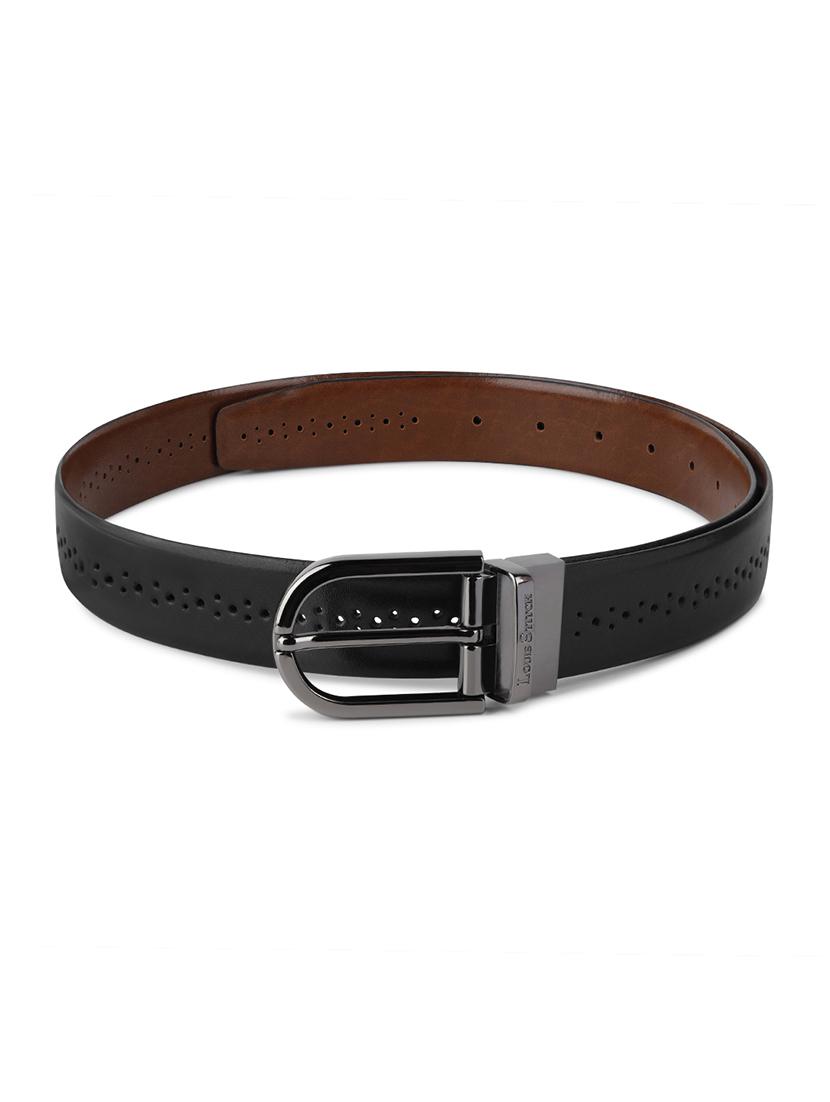 men pin buckle reversible leather belt - 21762010 - Standard Image - 2