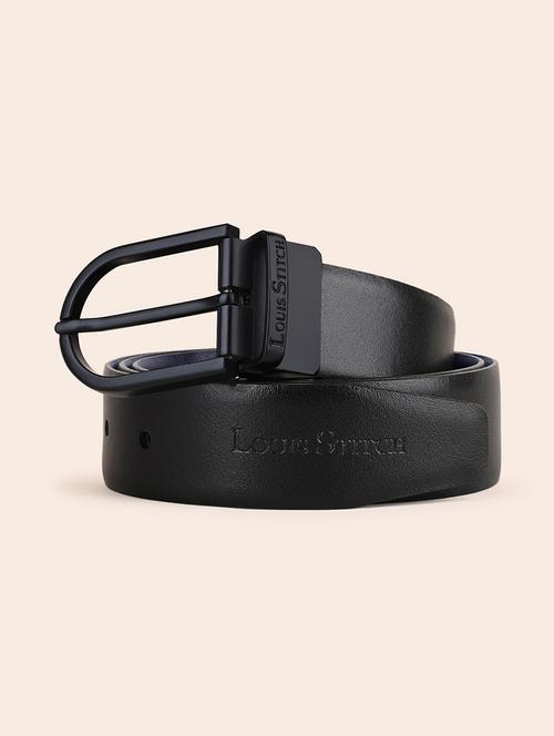 men pin buckle reversible leather belt - 21762013 -  Standard Image - 0