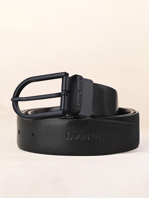 men pin buckle reversible leather belt - 21762019 - Standard Image - 0