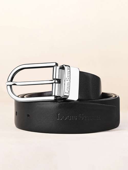 men pin buckle reversible leather belt - 21762020 - Standard Image - 0
