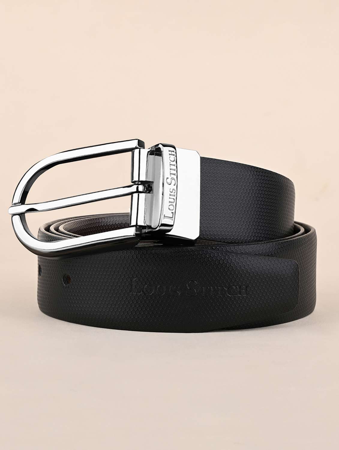 men pin buckle reversible leather belt - 21762026 - Zoom Image - 0