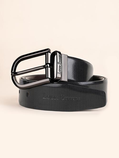 men pin buckle reversible leather belt - 21762040 - Standard Image - 0