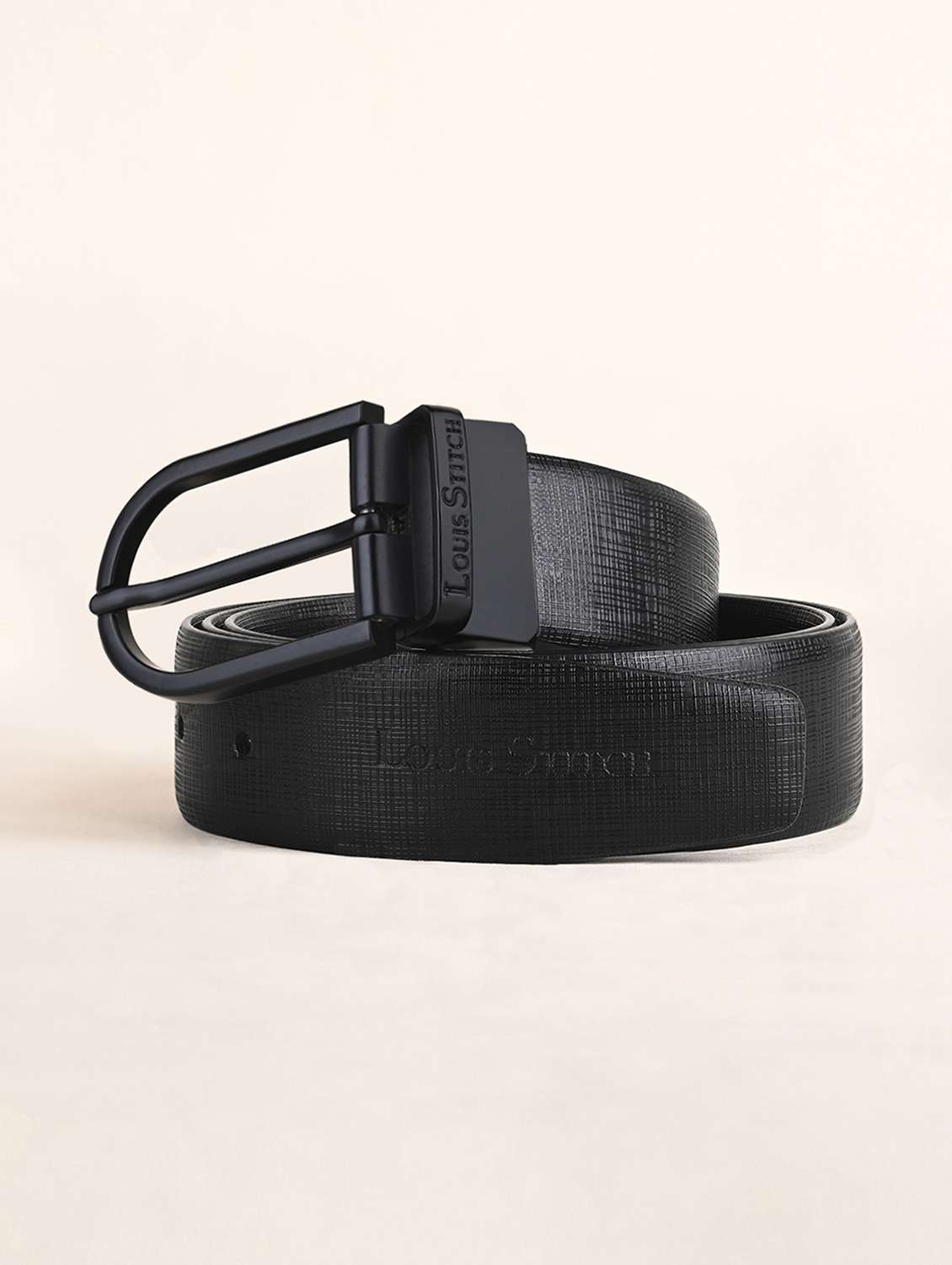 men pin buckle reversible leather belt