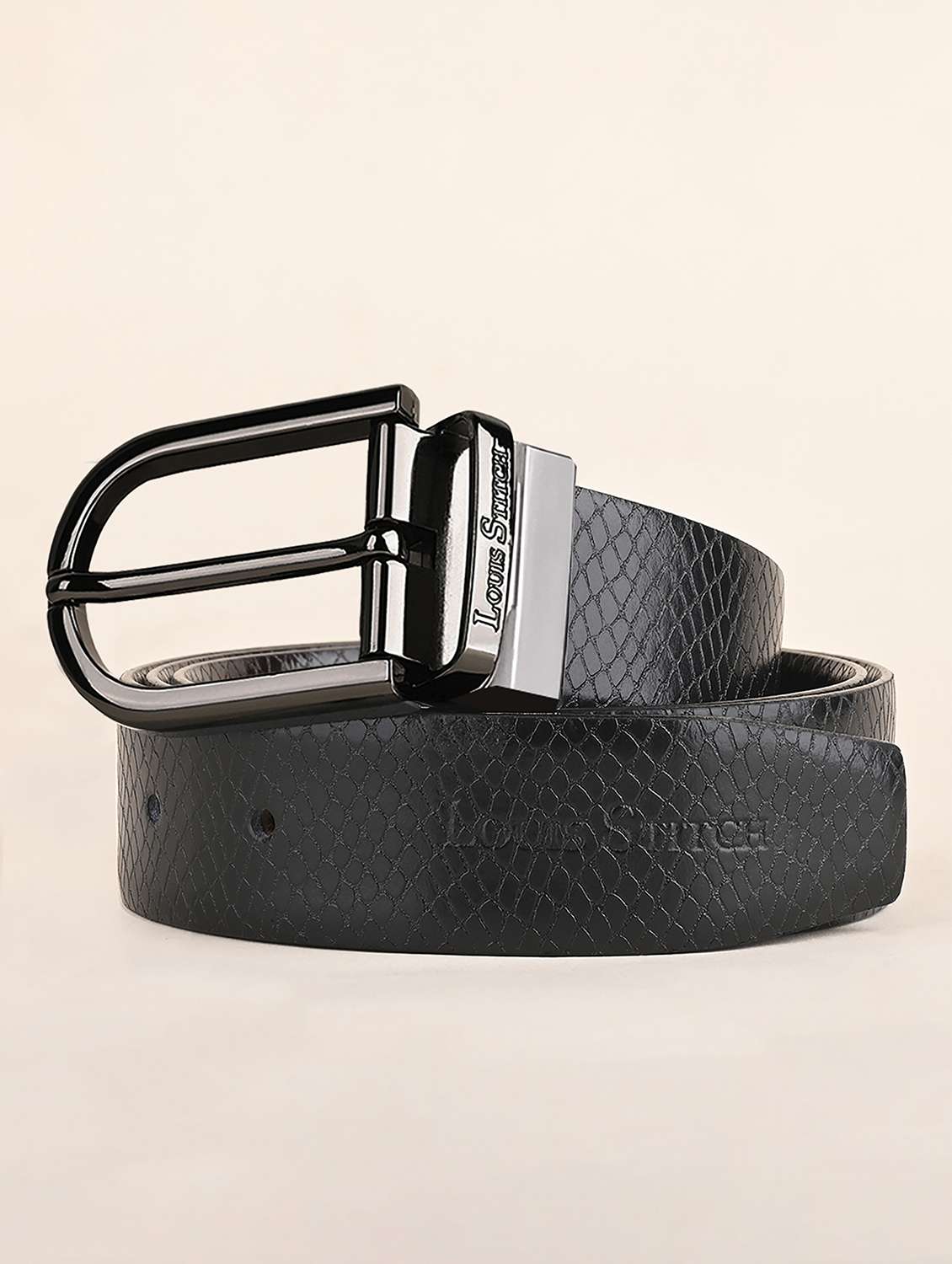 men pink buckle reversible leather belt