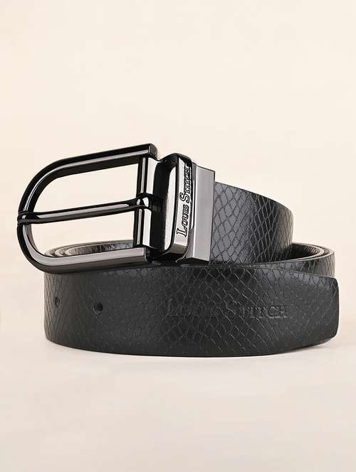 men pin buckle reversible leather belt - 21762070 -  Standard Image - 0