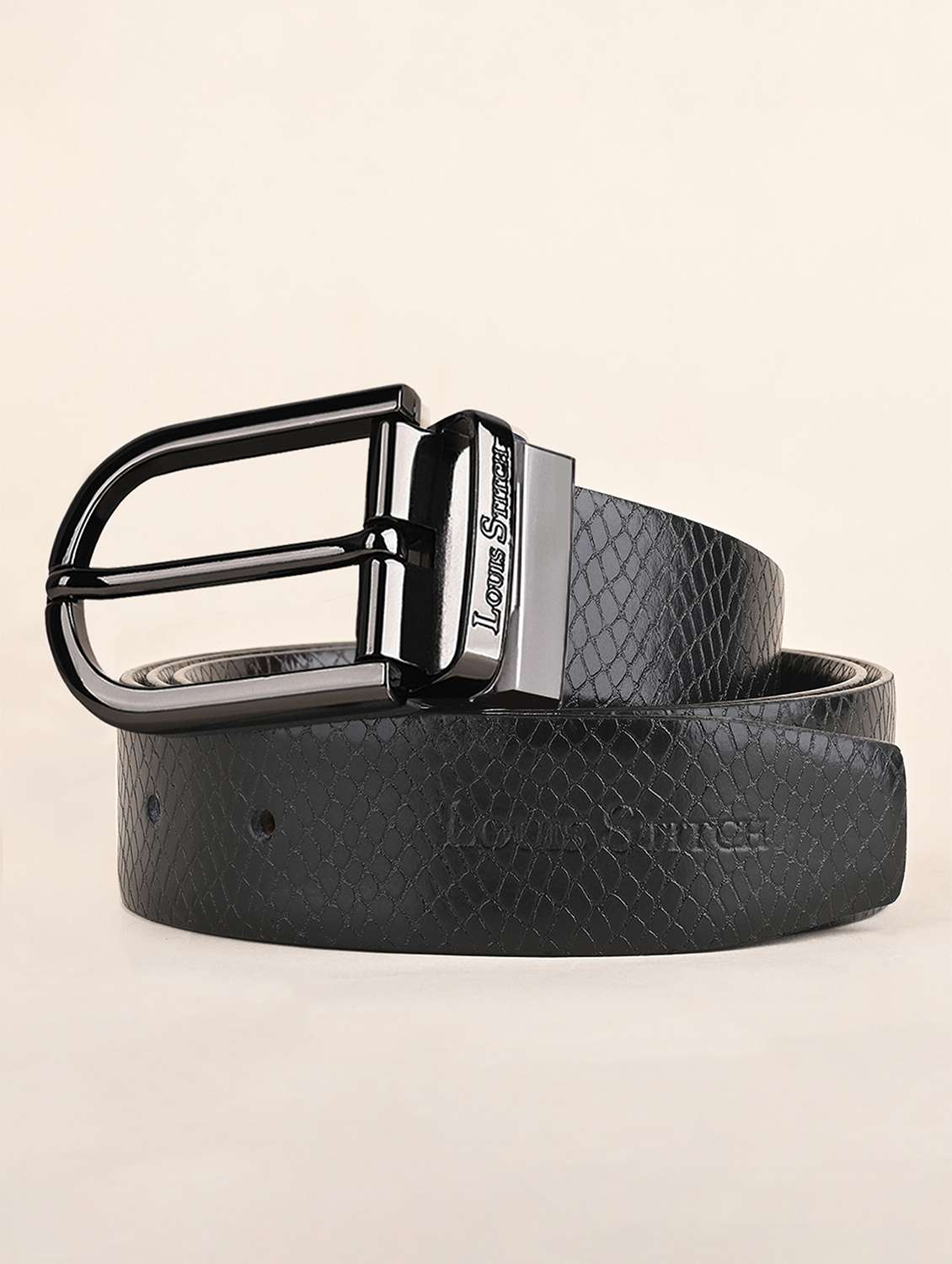men pin buckle reversible leather belt - 21762070 -  Zoom Image - 0