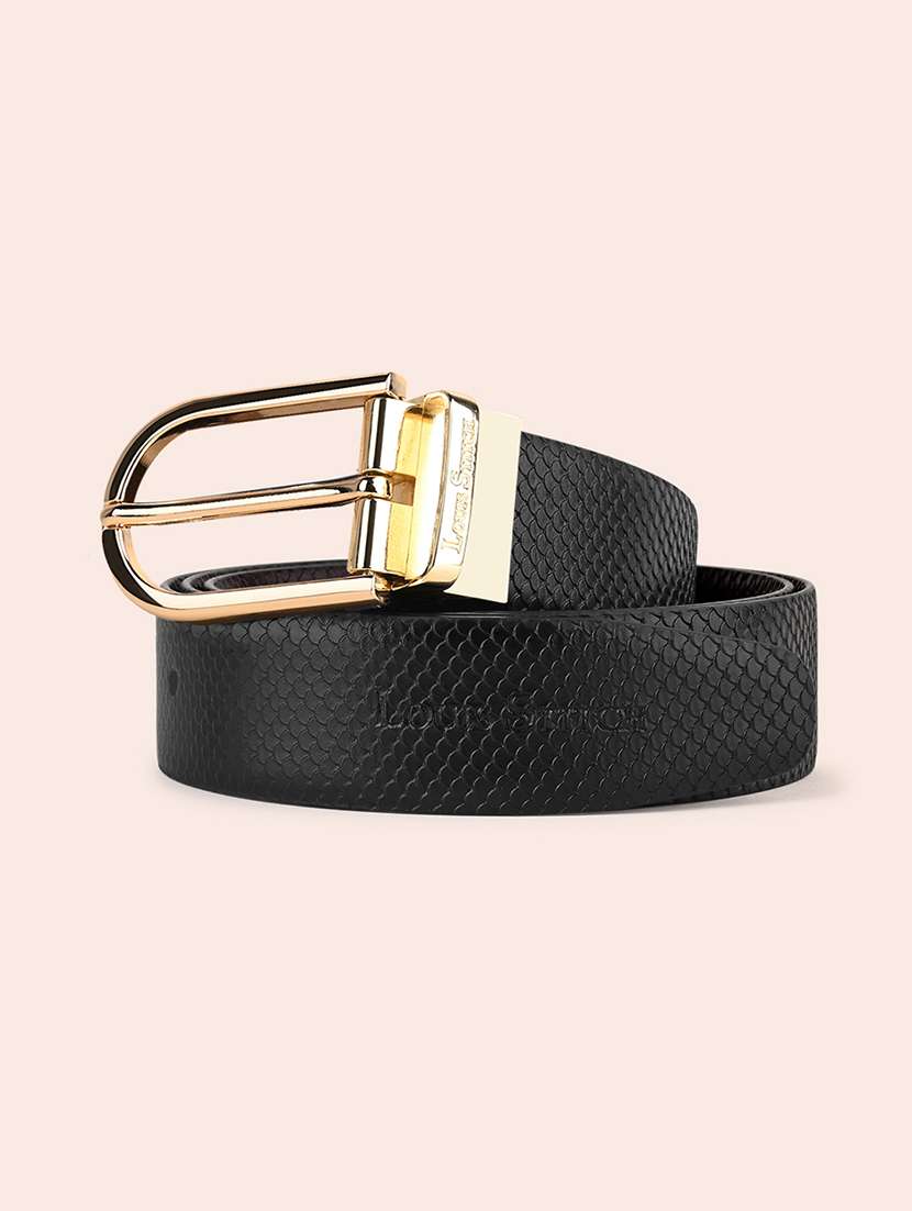men pin buckle reversible leather belt - 21762110 - Zoom Image - 0