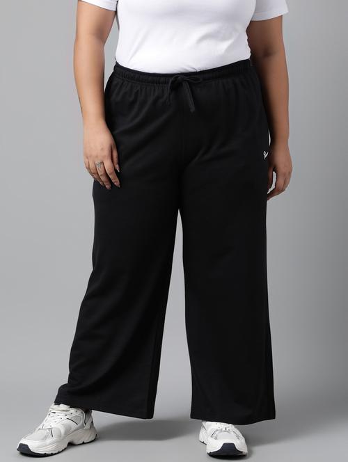 women plus size solid mid rise track pant - 21762237 - Standard Image - 0
