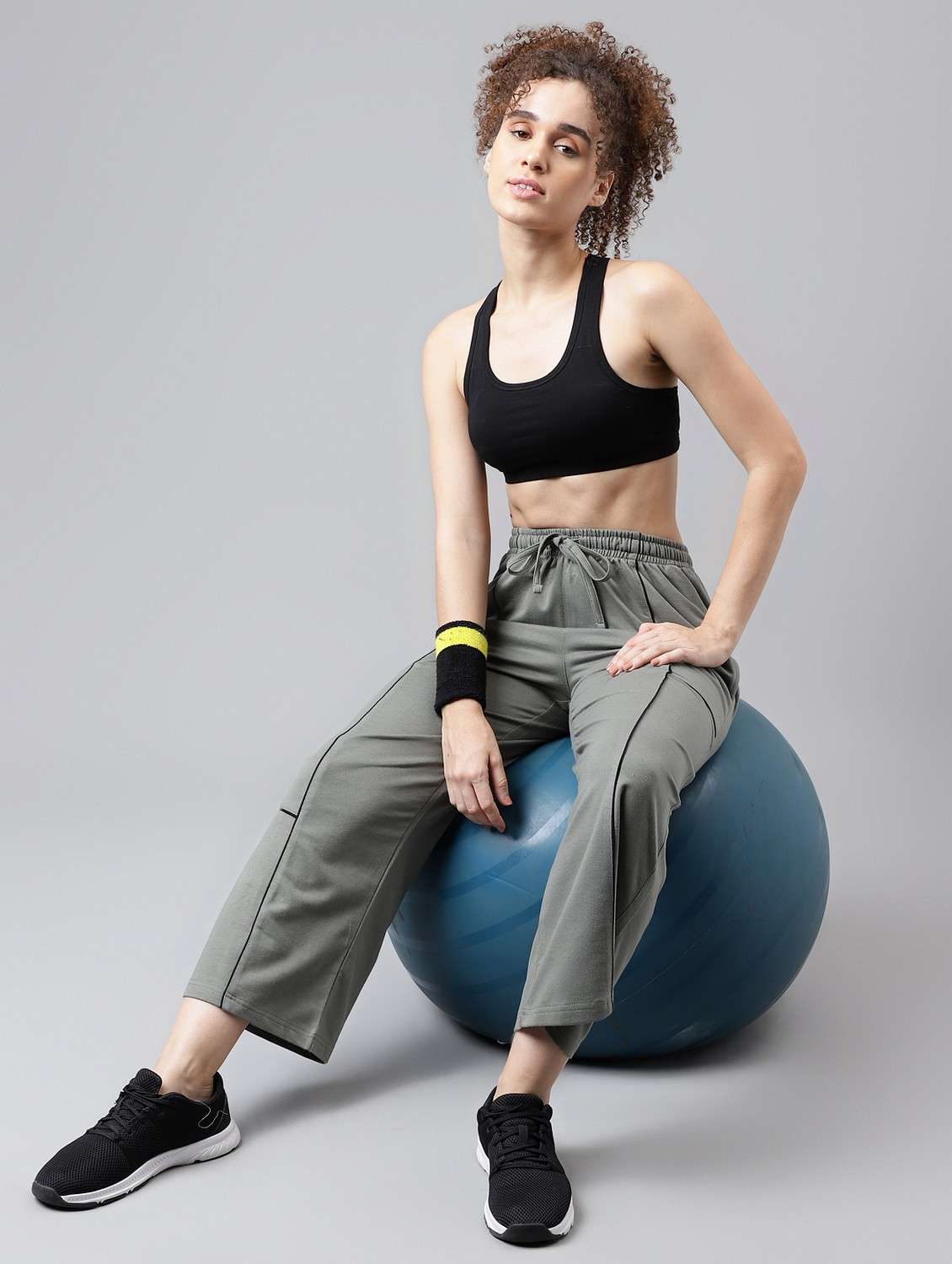 women solid mid rise track pant - 21762257 - Standard Image - 2