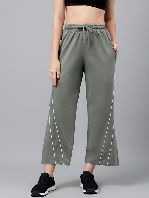 women solid mid rise track pant - 21762260 - Standard Image - 0