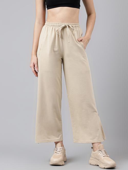 women solid mid rise track pant - 21762265 - Standard Image - 0