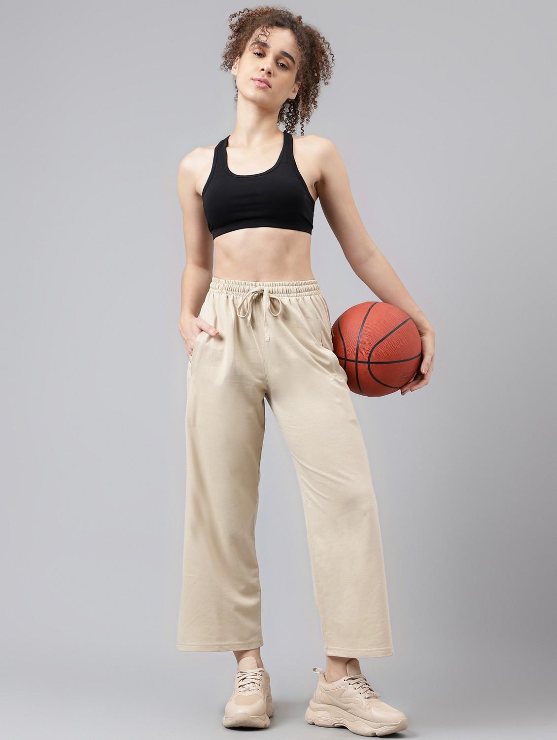women solid mid rise track pant - 21762265 - Standard Image - 2