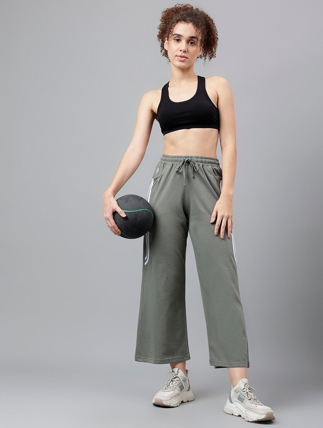 women tapered mid rise track pant - 21762267 - Standard Image - 2
