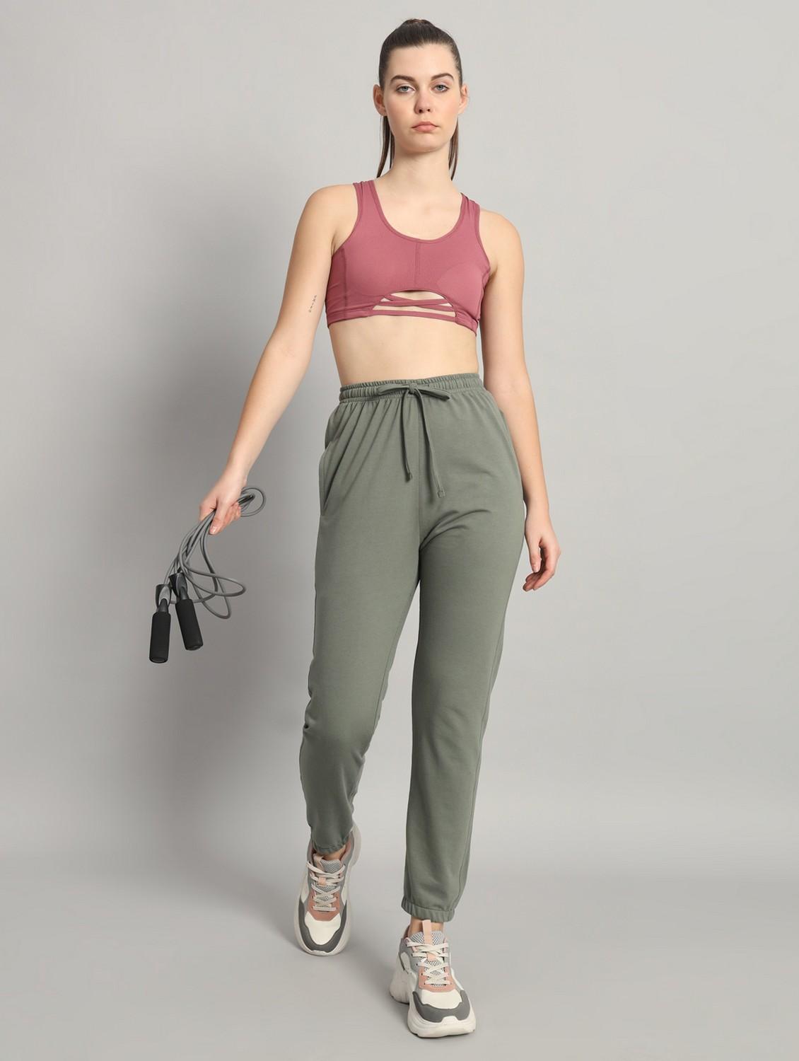 women solid mid rise jogger - 21762280 - Standard Image - 2