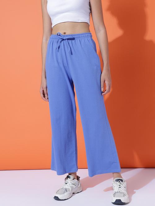 women solid mid rise track pant - 21762294 - Standard Image - 0