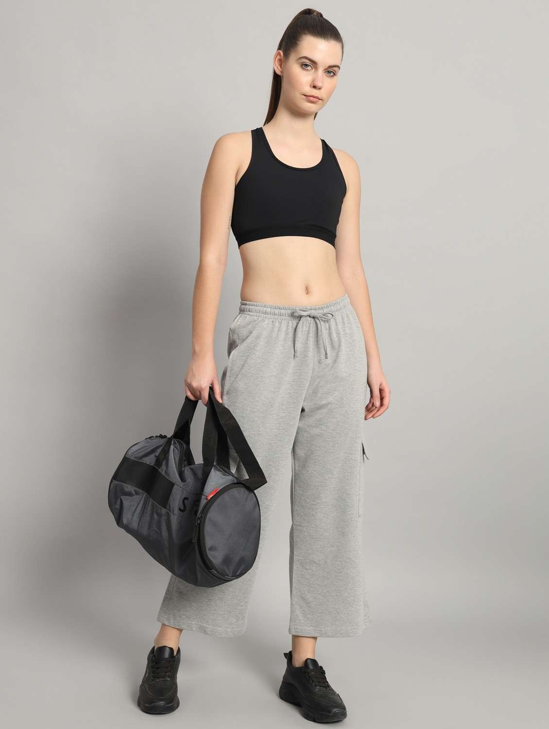 women solid mid rise cargo - 21762306 -  Standard Image - 2