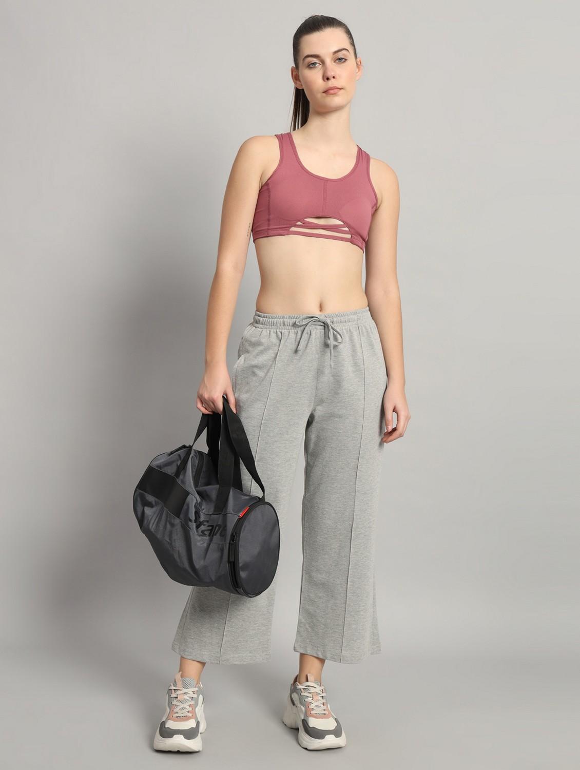 women solid mid rise track pant - 21762308 - Standard Image - 2