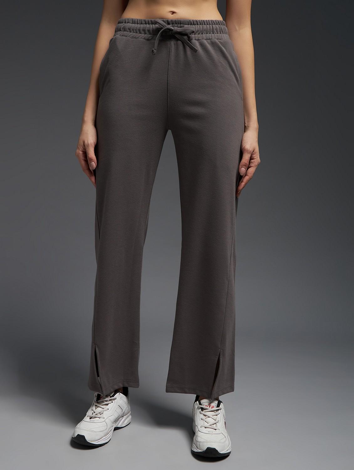 women solid mid rise track pant - 21762317 -  Zoom Image - 0