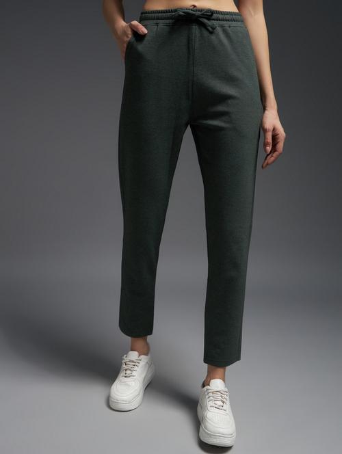 women solid mid rise track pant - 21762323 -  Standard Image - 0