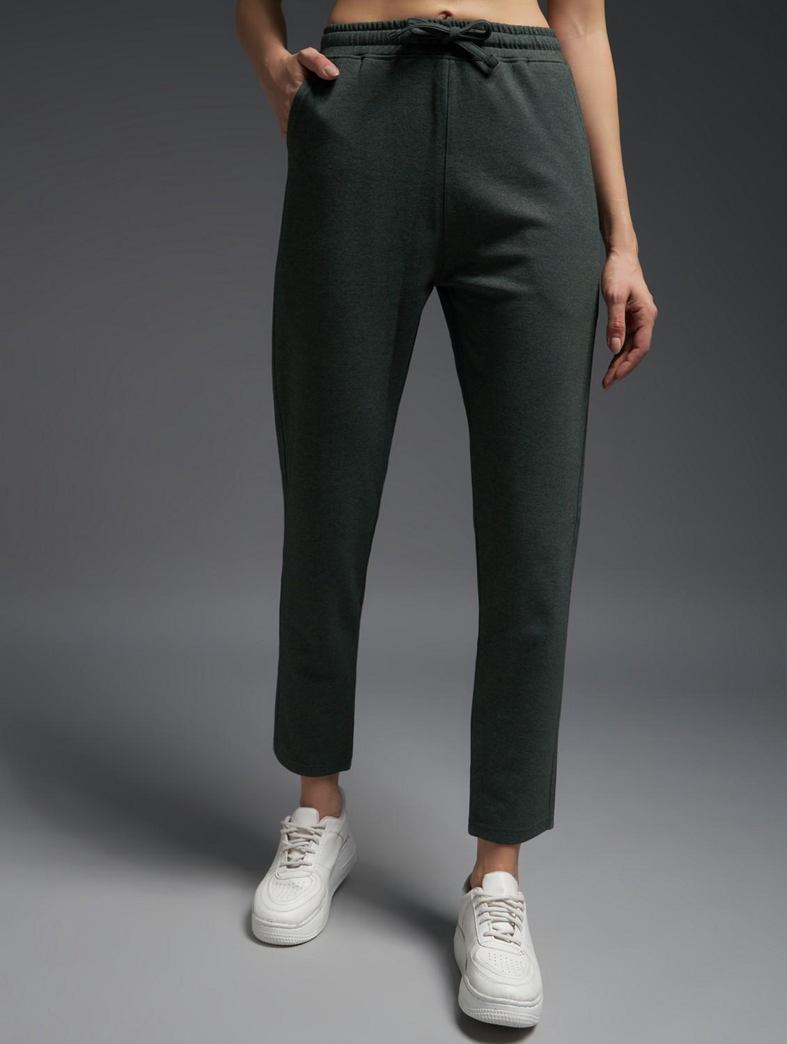 women solid mid rise track pant - 21762323 -  Zoom Image - 0