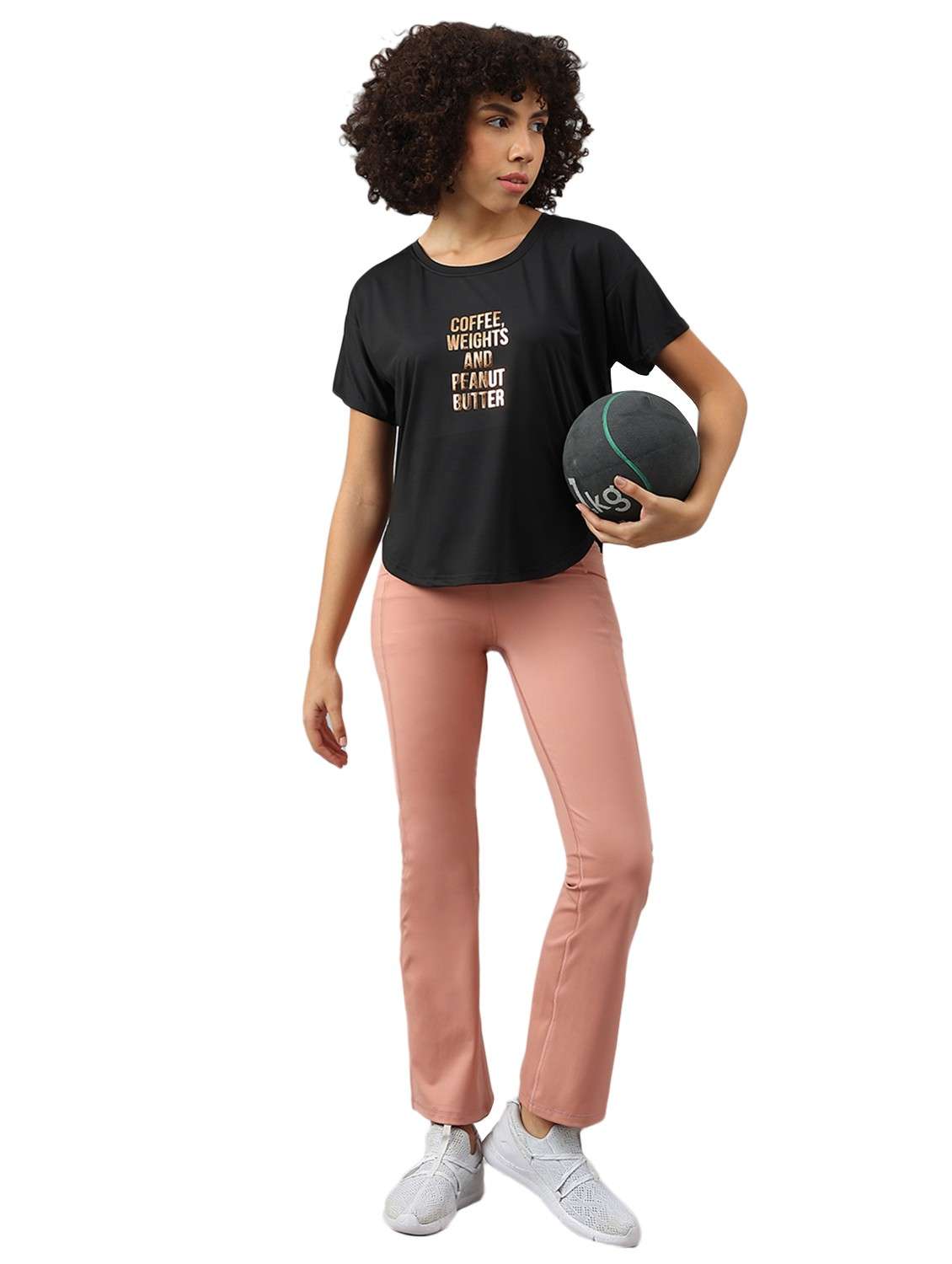 women typography printed dri-fit sports t-shirt - 21762368 -  Standard Image - 2