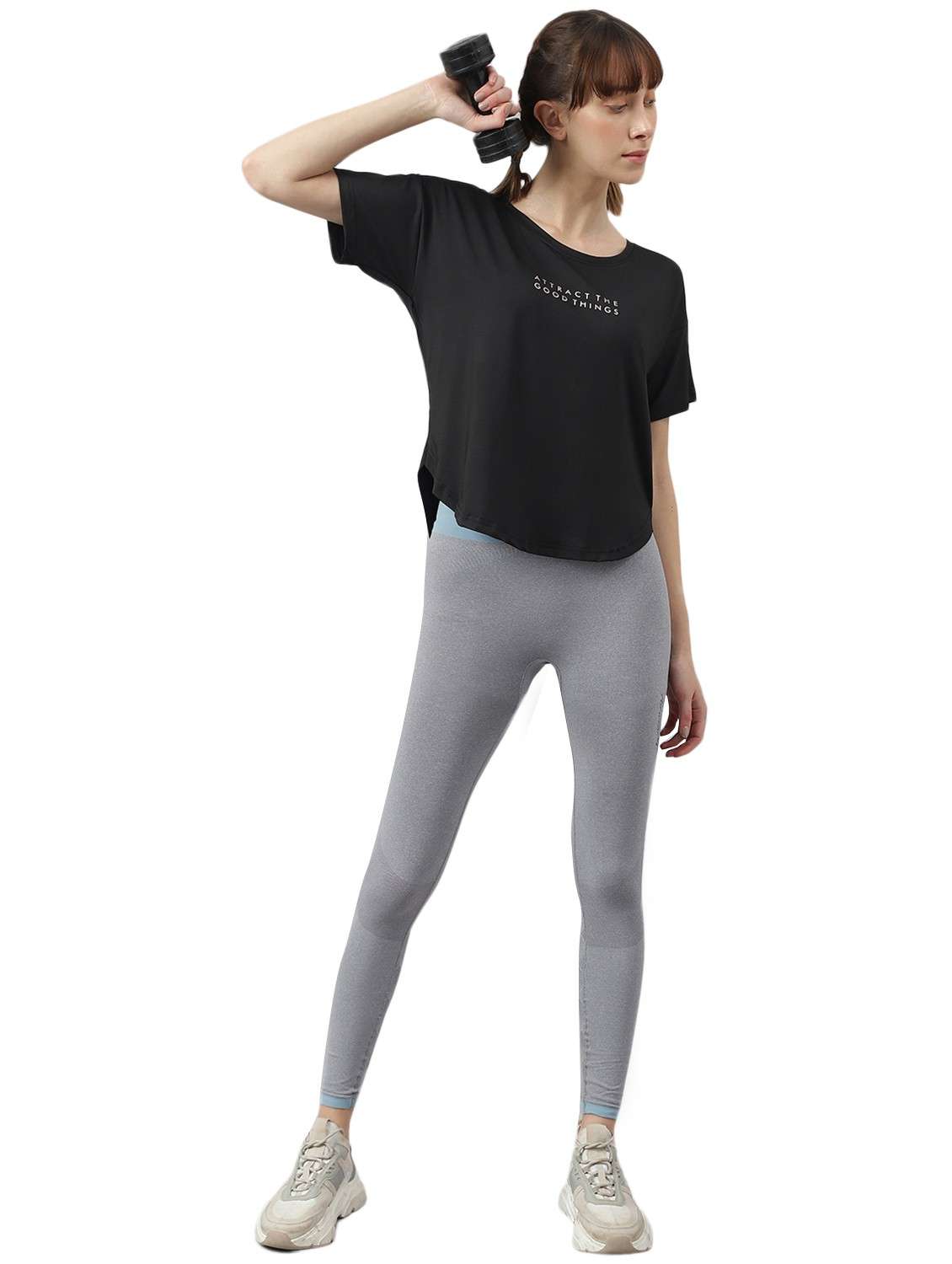 women printed dri-fit high low sports t-shirt - 21762376 -  Standard Image - 2