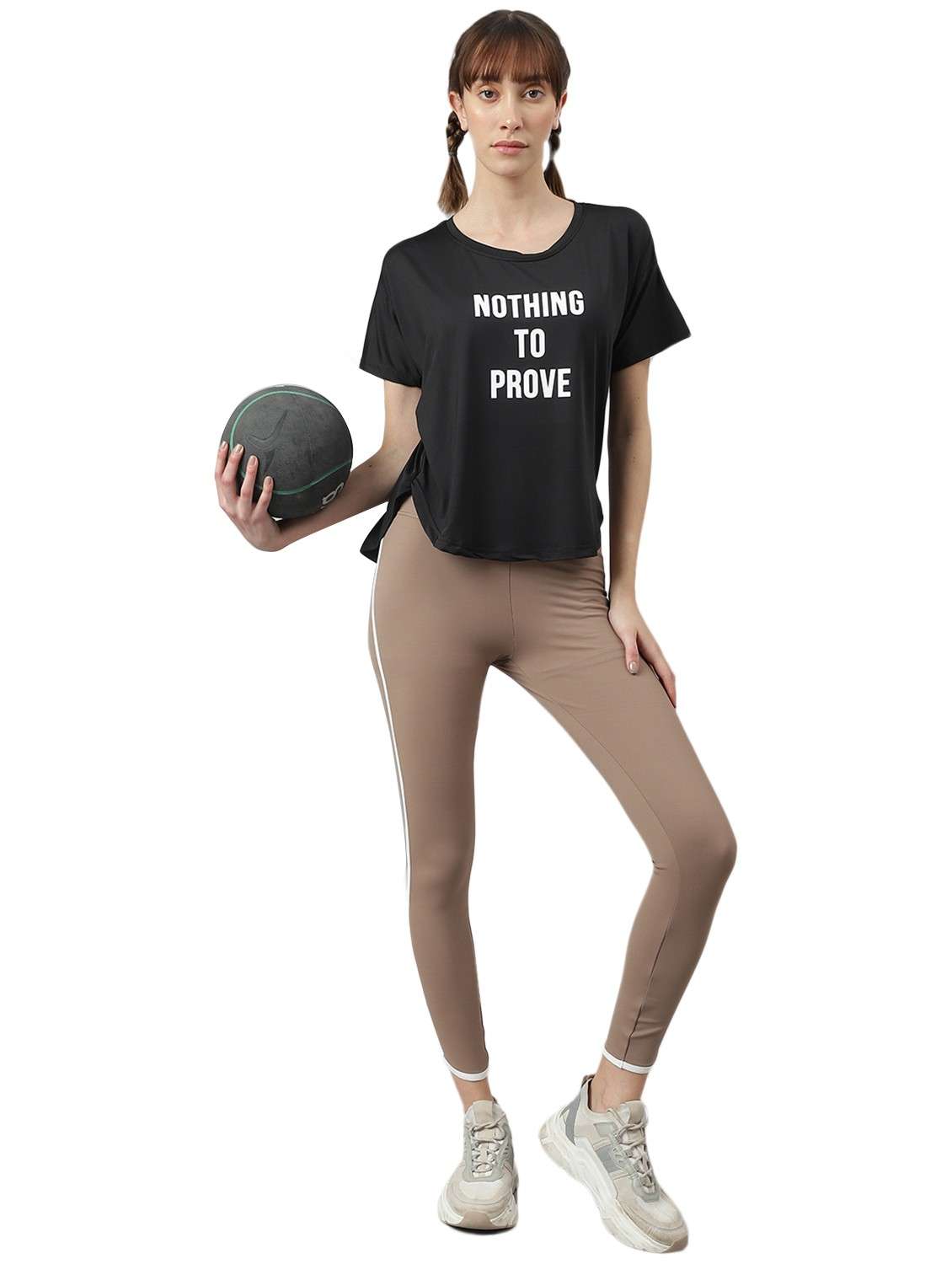 women printed dri-fit high low sports t-shirt - 21762378 -  Standard Image - 2