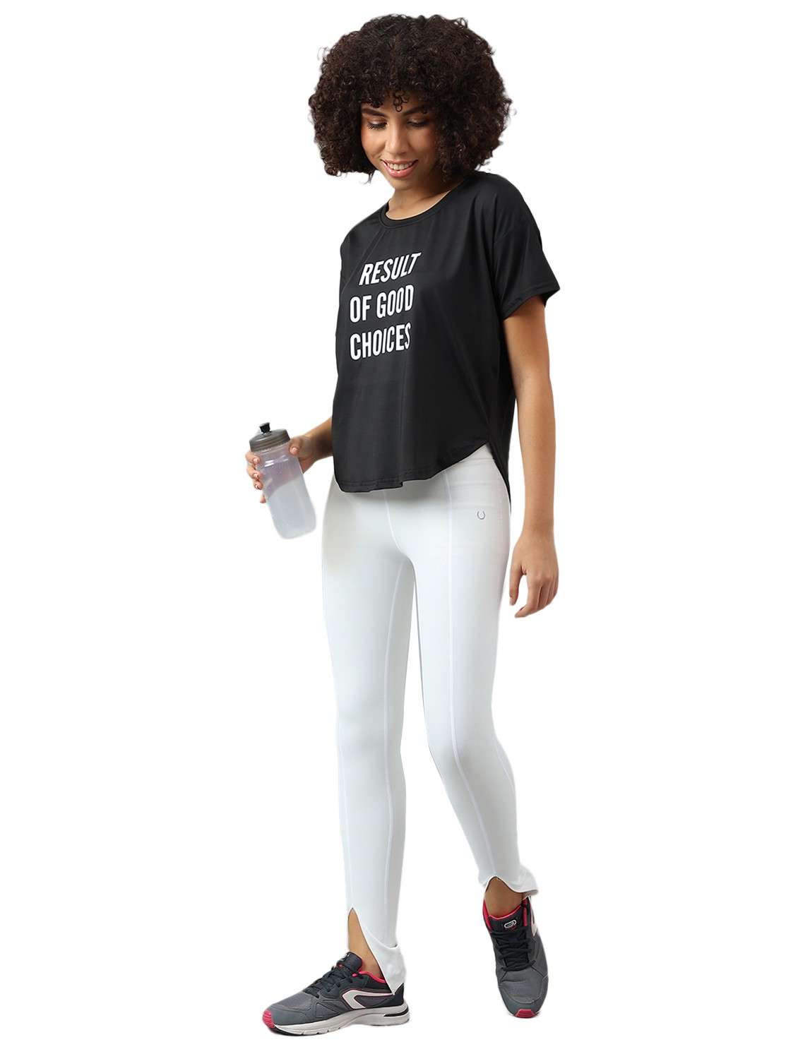 women printed dri-fit high low sports t-shirt - 21762379 -  Standard Image - 2