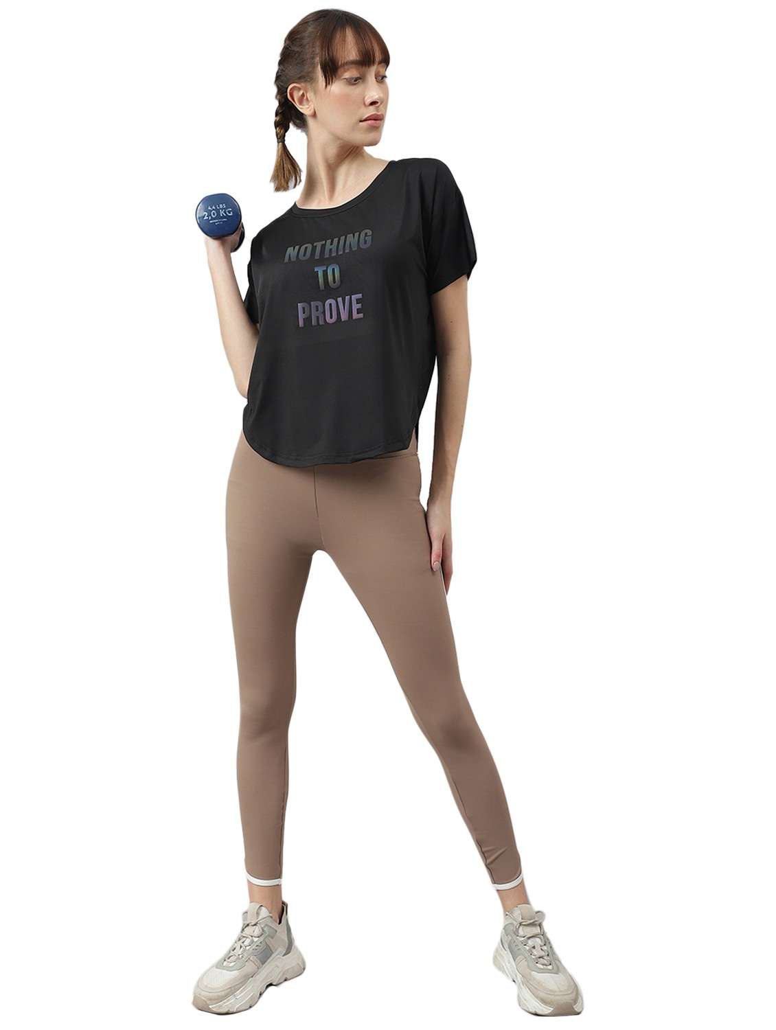 women printed dri-fit high low sports t-shirt - 21762410 -  Standard Image - 2