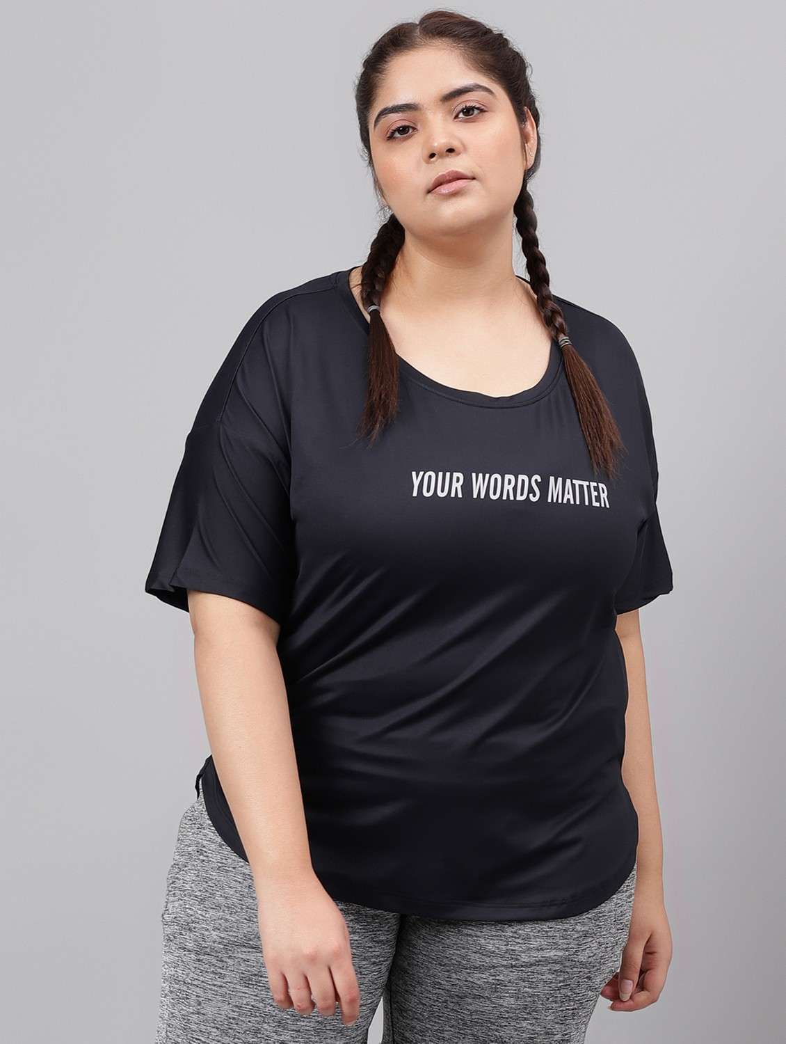 women plus size printed dri-fit sport t-shirt