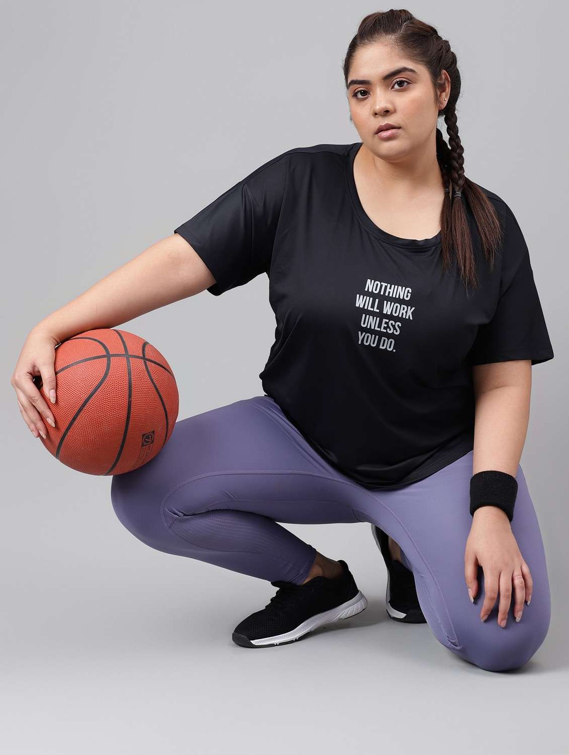 women plus size printed dri-fit sports t-shirt - 21762433 - Standard Image - 2