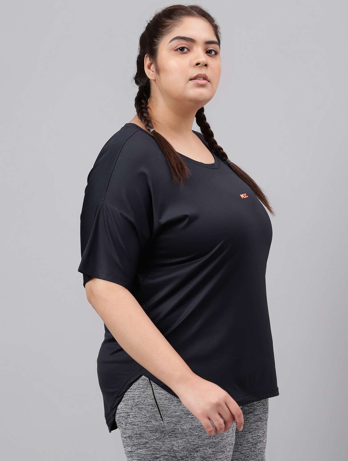 women plus size solid dri-fit sports t-shirt - 21762471 -  Standard Image - 2