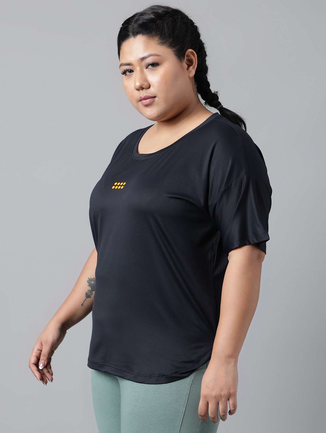 women plus size solid dri-fit sports t-shirt - 21762474 -  Standard Image - 2