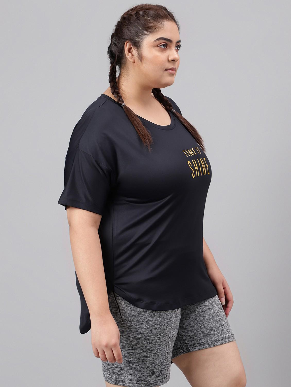 women plus size printed dri-fit sports t-shirt - 21762477 - Standard Image - 2