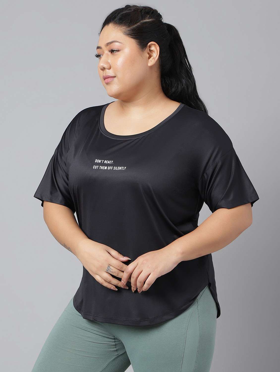 women plus size printed dri-fit sports t-shirt - 21762501 -  Standard Image - 2